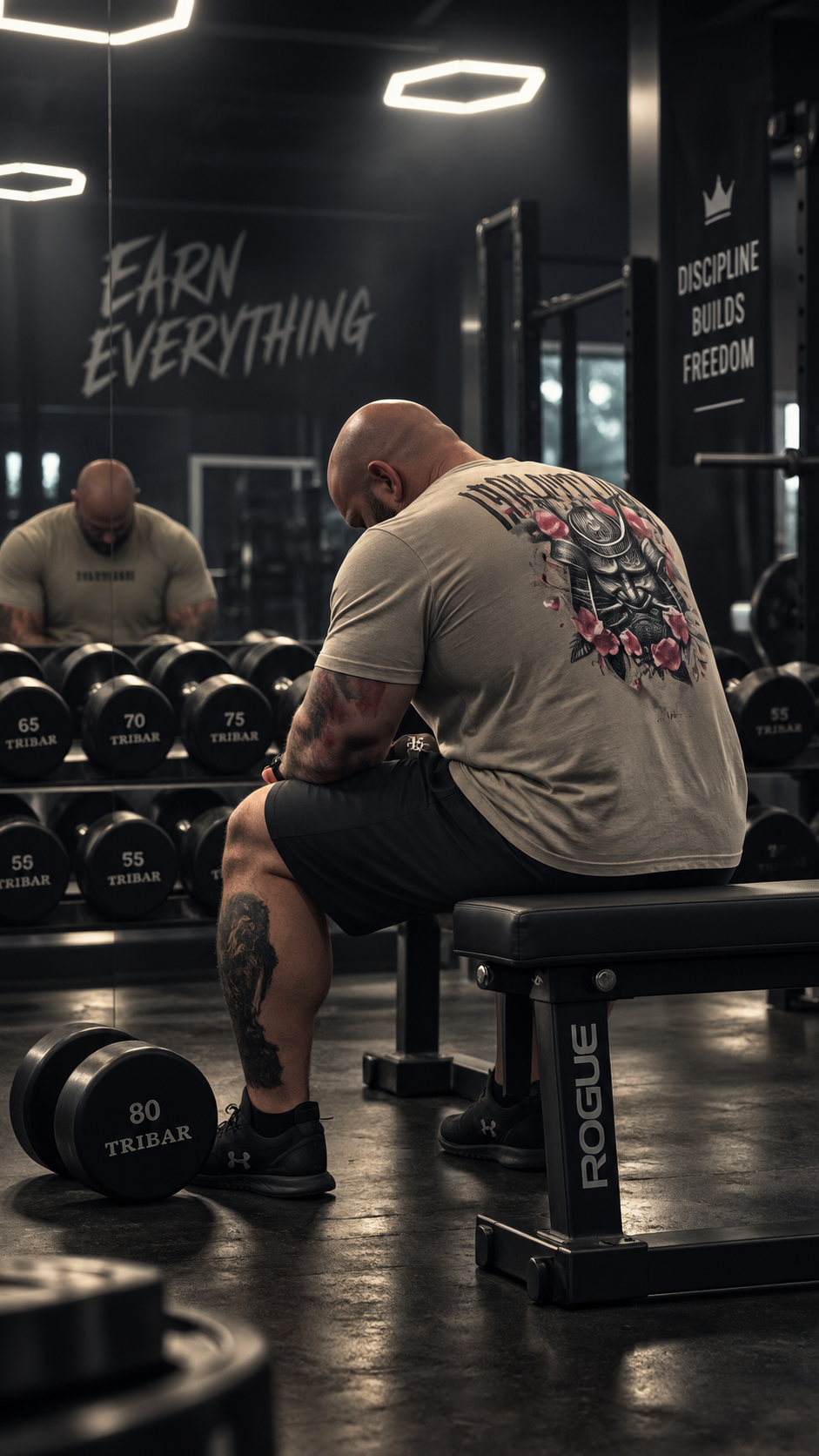 Eric taking a moment between training sets